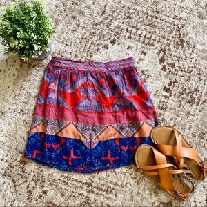 Aztec Print Angie Flowing Skirt
